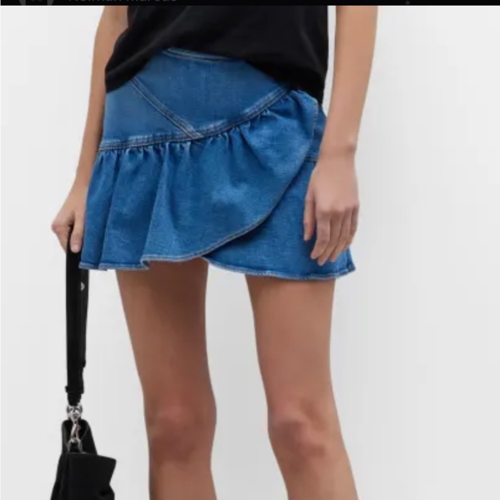 Mother The Minx Mini Skirt in Denim